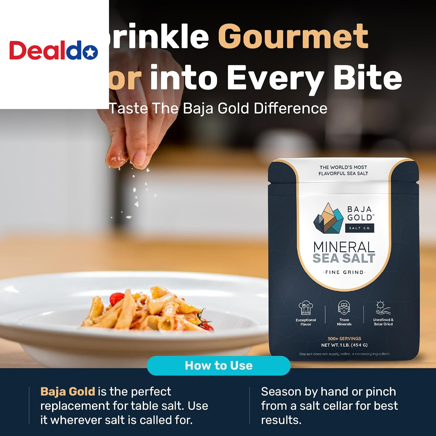 Mineral Sea Salt – Recommended by Gary Brecka – Fine Grind Salt for Cooking & Ba
