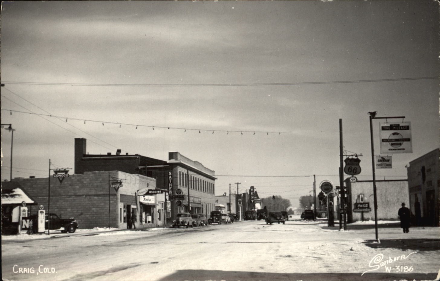 RPPC Craig Colorado Sather Jewelers Conoco Texaco gas stations street cars RP PC