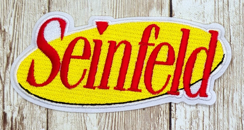 Seinfeld -Logo Iron-On Embroidered Patch 4 1/8″ X 2″