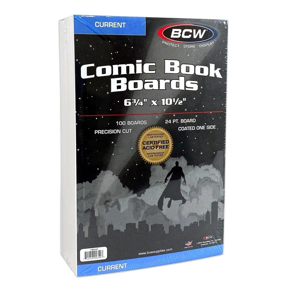100 BCW Current / Modern Comic Book Bags Sleeves + Acid Free Back Boards New