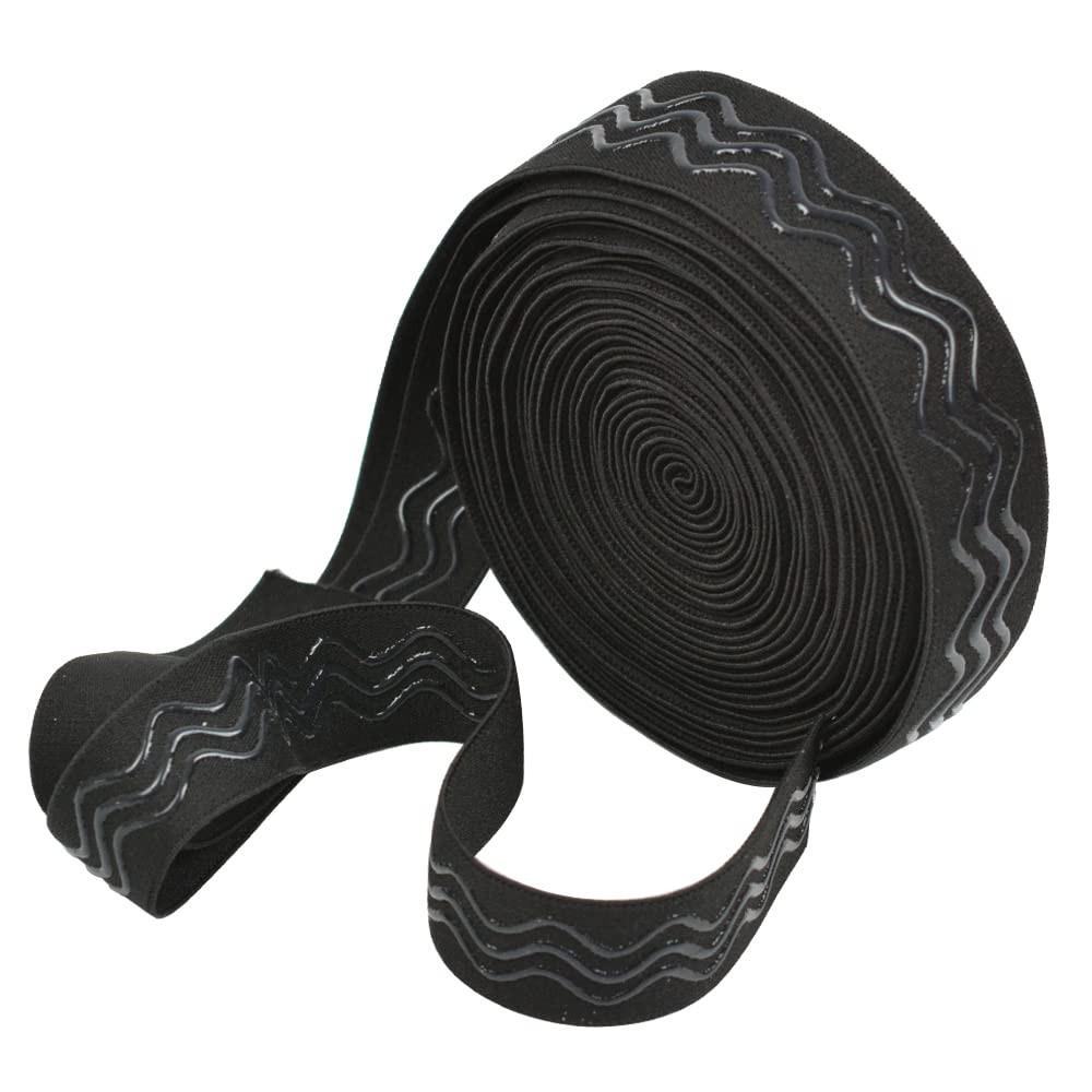 YANTAISIYU Black Elastic Band, 1 Inch x 6 Yard, 1inch X 6 yard, black