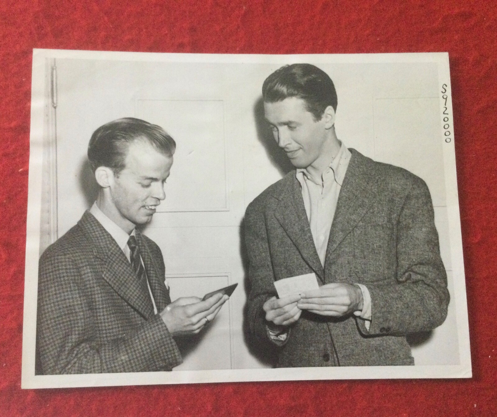 1940 Jimmy Stewart “Wins in the Draft Lottery” Pre-WWII Vintage Photo of Famous