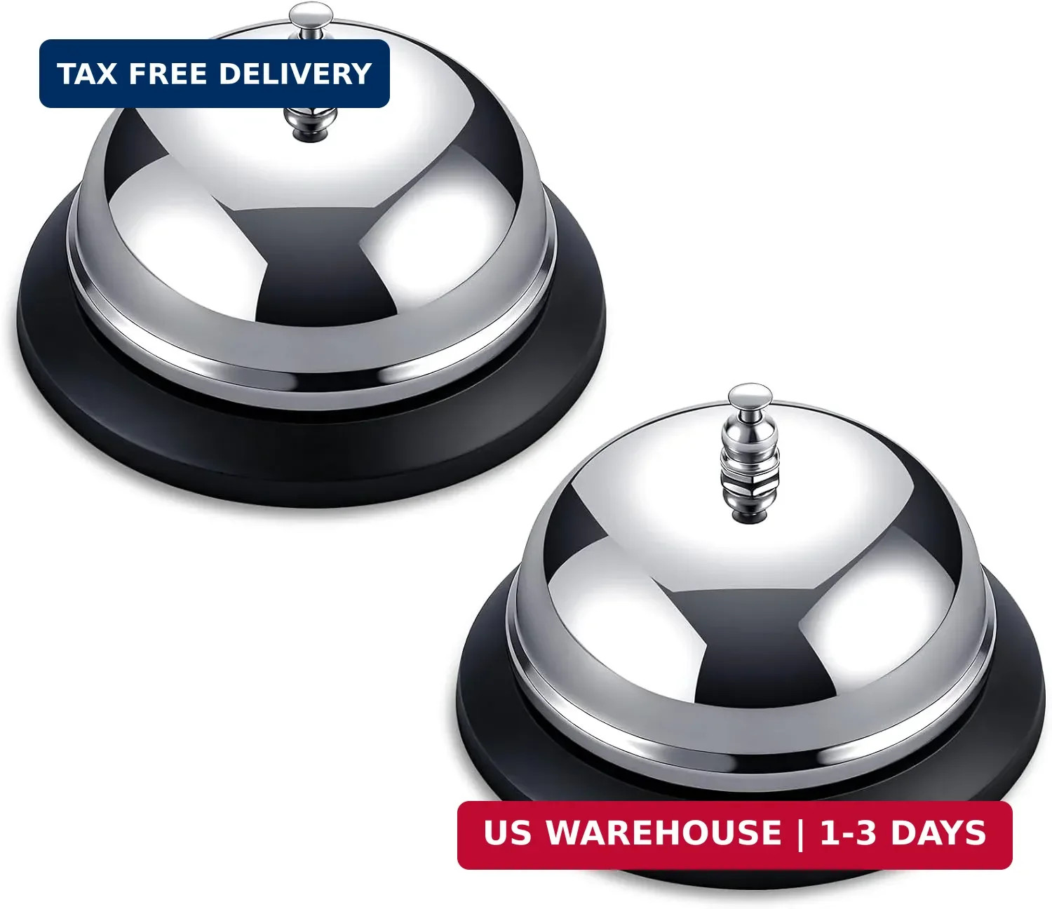 2-Pack Call Bell,Service Bell Desk Bell Dinner Desk Bell Front Desk Bell,2.8 in