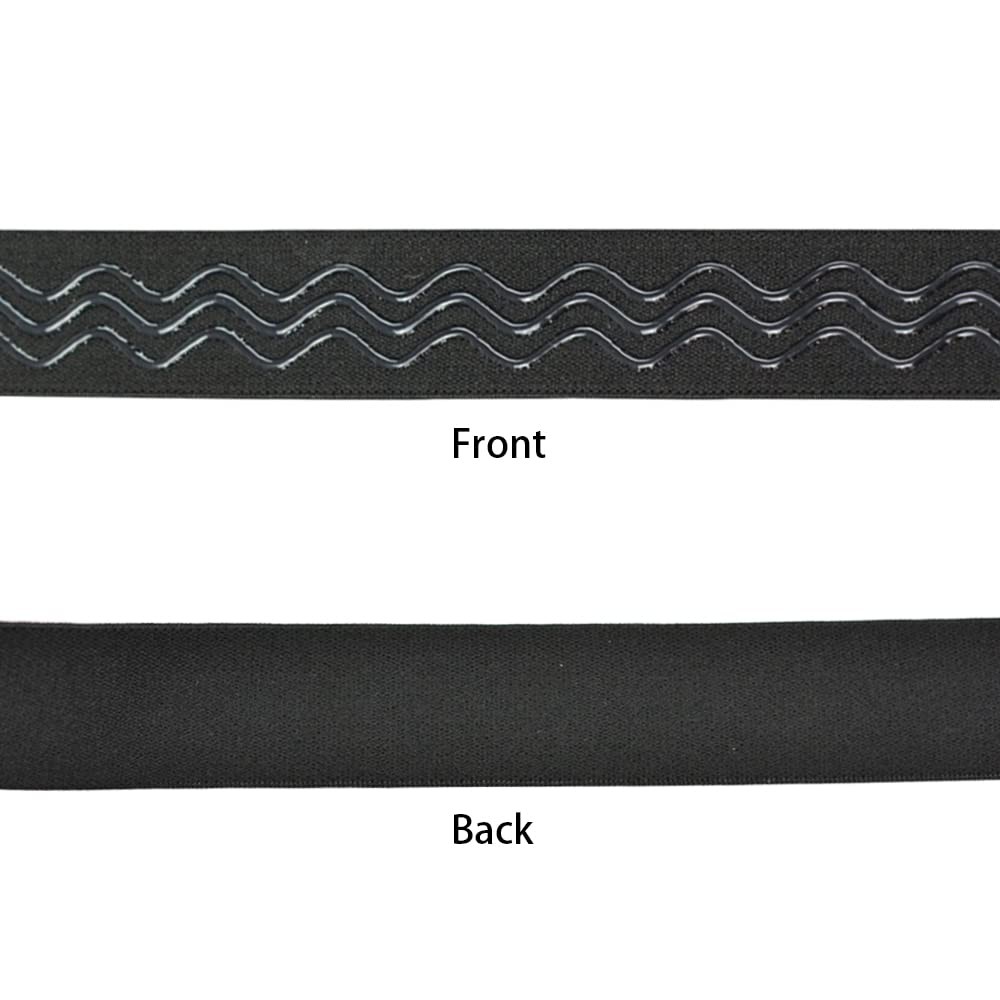 YANTAISIYU Black Elastic Band, 1 Inch x 6 Yard, 1inch X 6 yard, black