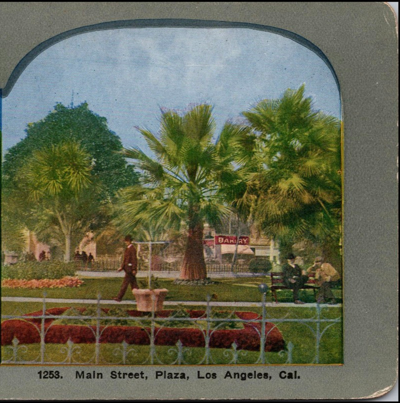 Main Street Plaza, Los Angeles, California–Stereoview #LF5