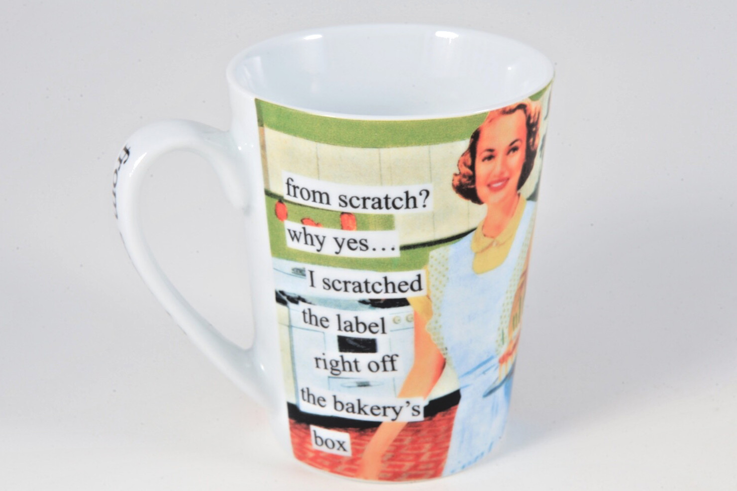 Funny Porcelain Coffee Cup Mug ANN TAINTOR 12 Oz “From Scratch” Feminist Gift