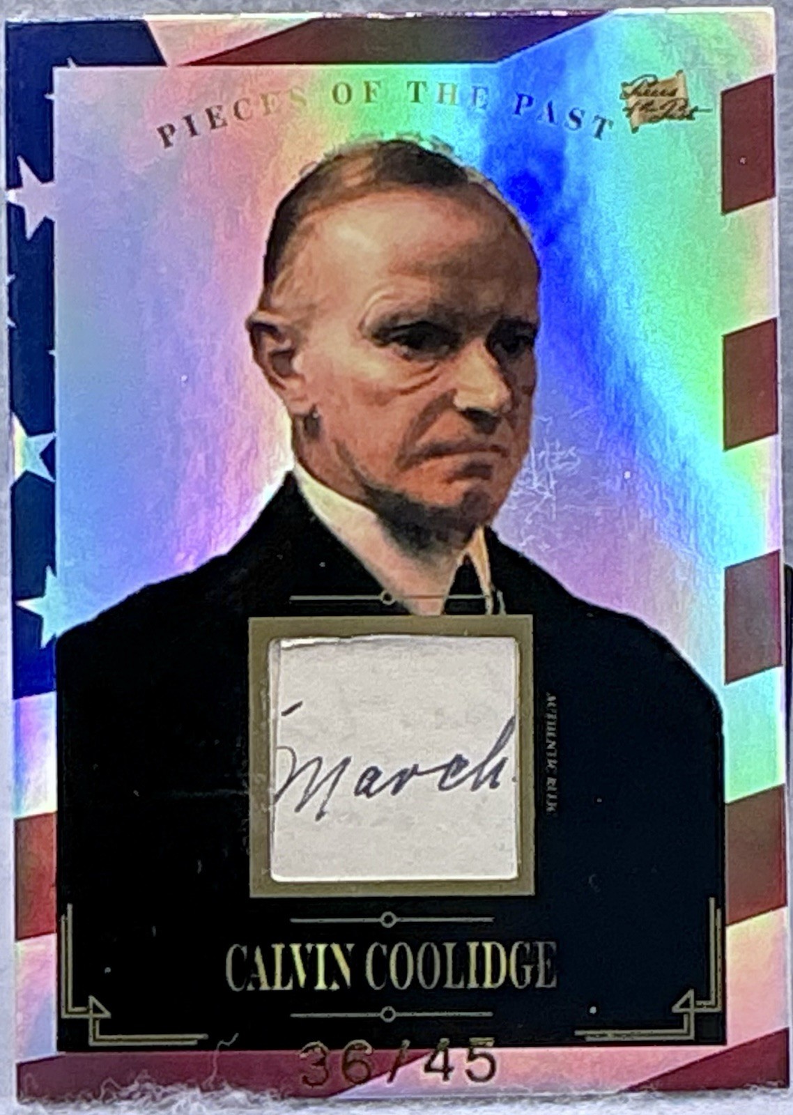 2023 Pieces Of The Past Historical Calvin Coolidge Handwritten Document Relic