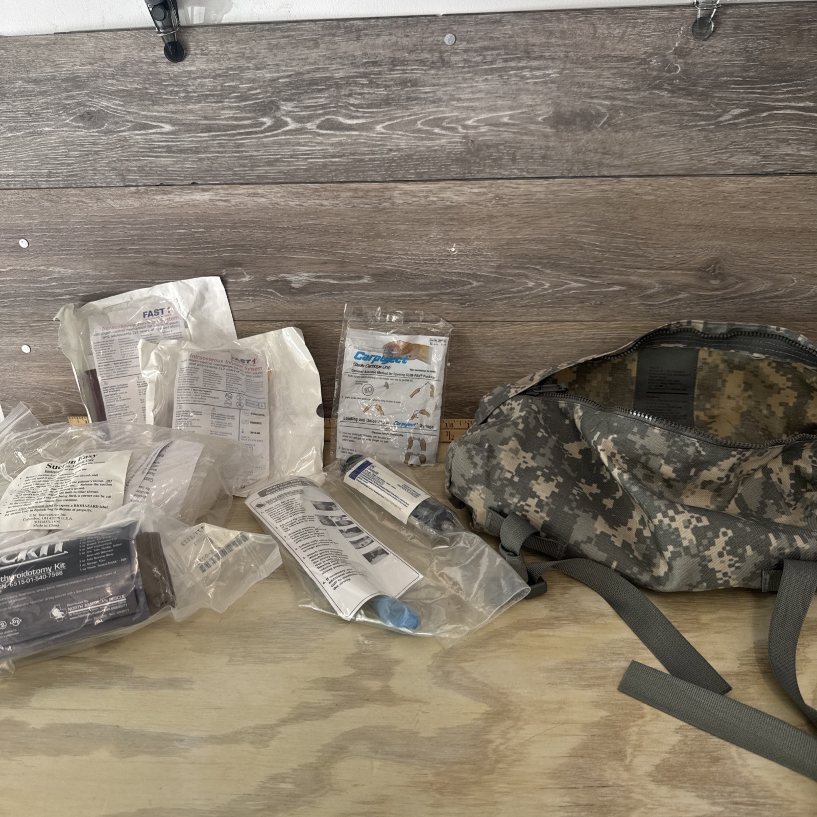 USGI MOLLE II ACU IFAK First Aid Kit W Supplies Crickit Suction Infusion Ex 2015