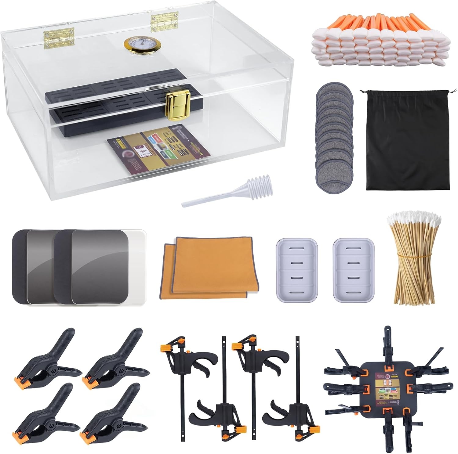 230pcs Card Humidor Repair Kit Flattening Acrylic Box