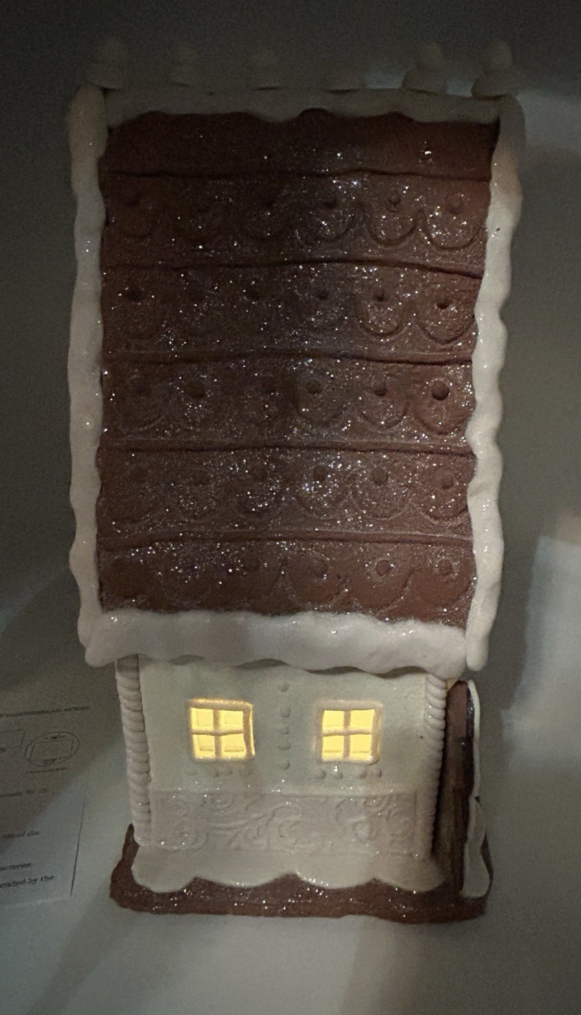 Illuminated Gingerbread Farmhouse Cottage Valerie Parr Hill DEFECTS *Please READ