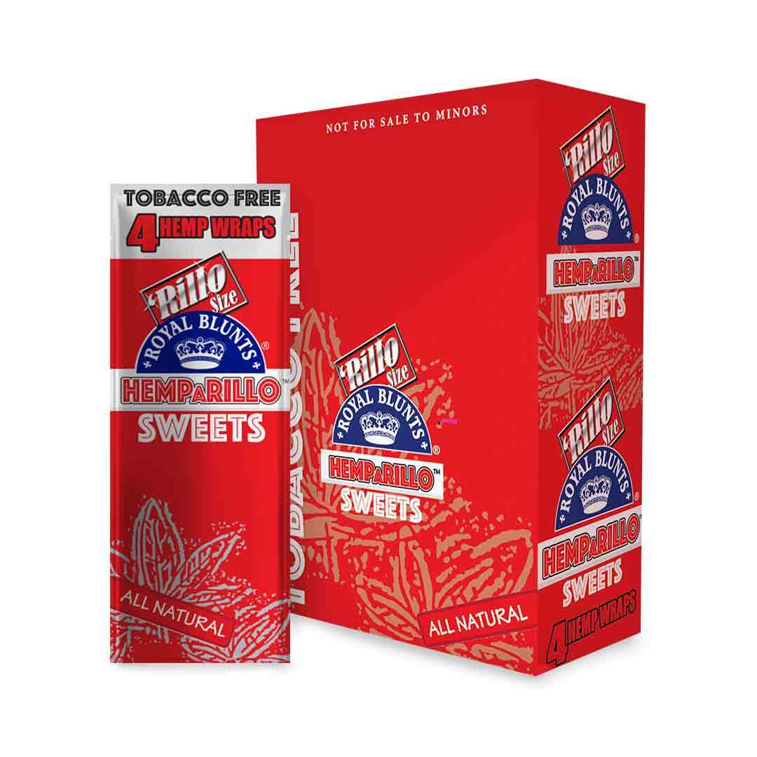 Hemparillo Sweets Flavor Rillo Size Rolling Papers – 15 Packs, 60 Total