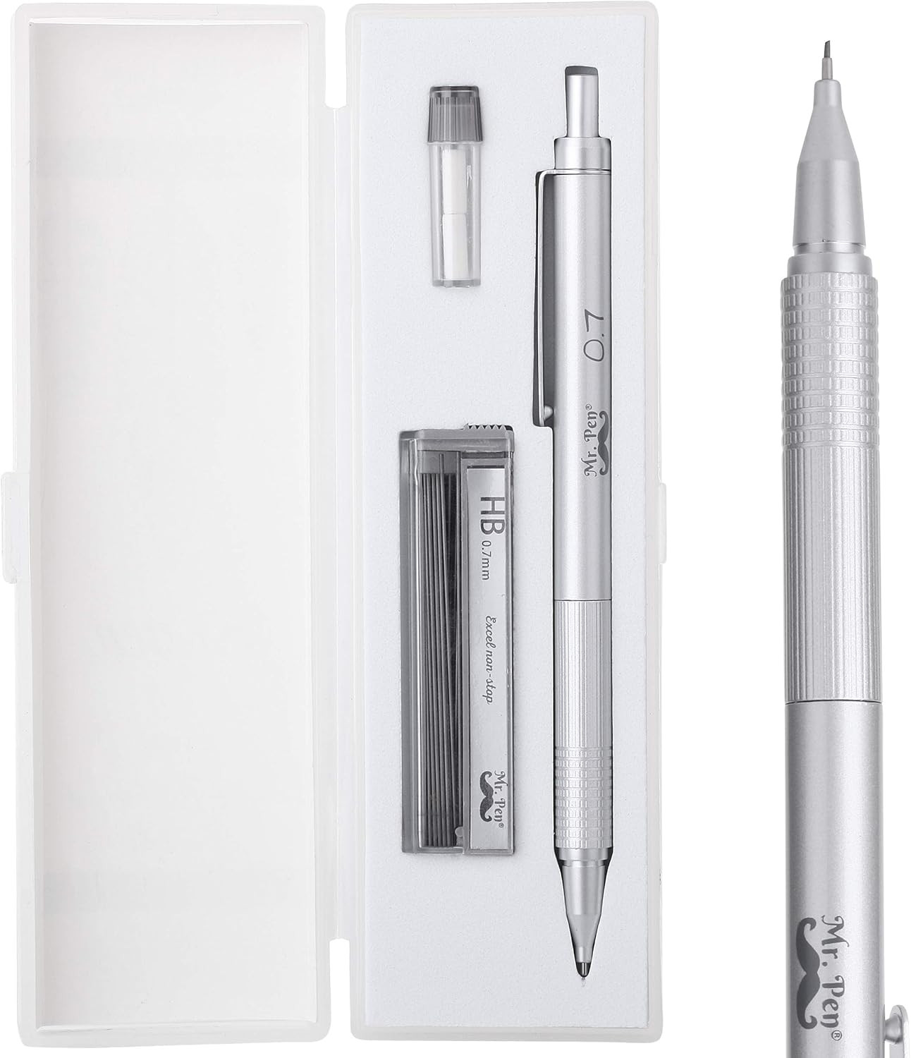 Mr. Pen- 0.7Mm Mechanical Pencil with Case, Mechanical Pencils 0.7Mm, Metal Mech