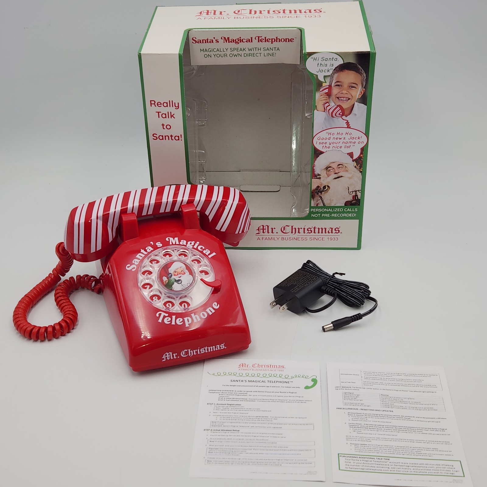 New! Mr. Christmas Santa’s Interactive Magical Telephone 60 Minutes Included