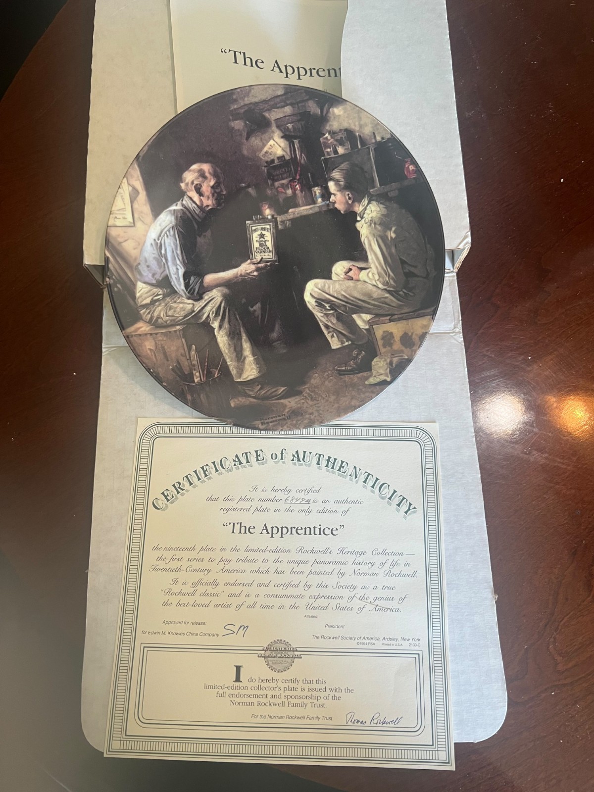 Norman Rockwell Limited Edition Porcelain Collector Plate w/ COA 8.5″ Women 14