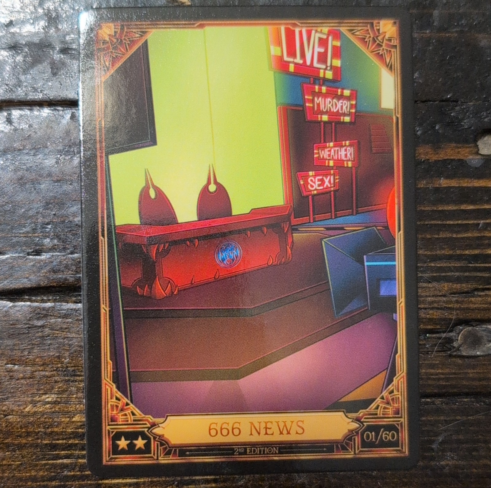 666 NEWS Serial Numbered 2nd Edition Non-Sport Trading Card 01/60