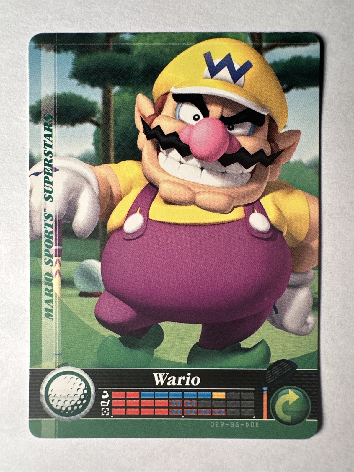 Mario Sports Superstars Amiibo Card Wario Golf USA