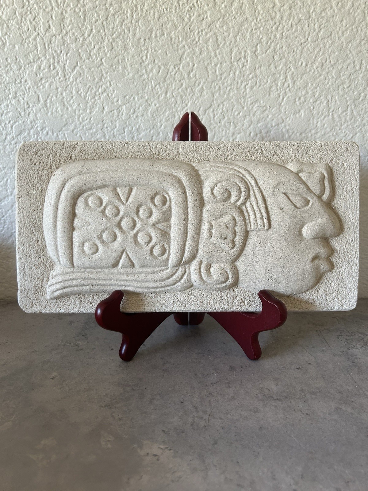 Vintage Replica of Mayan Glyph Palenque Ruins Script Decorative Decor “Birth”