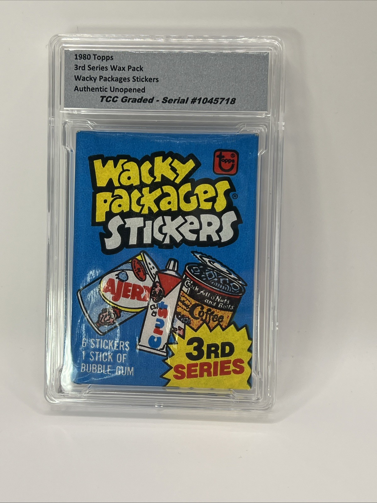 1980 Topps Wacky Packages Stickers 3rd Series Wax Pack Unopened Encapsulated
