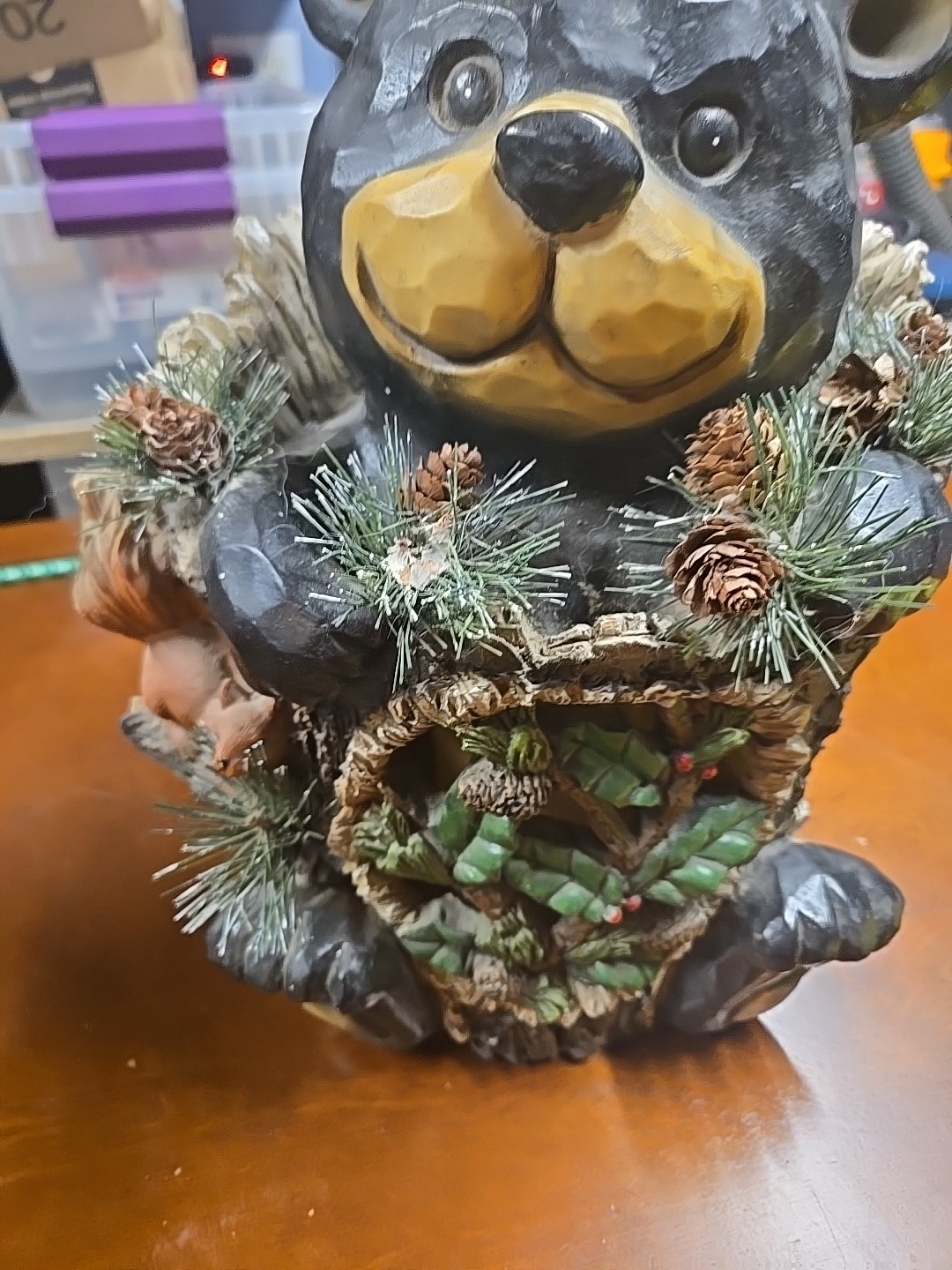 bear candle holder 13 Inches Tall 9 Inches Wide