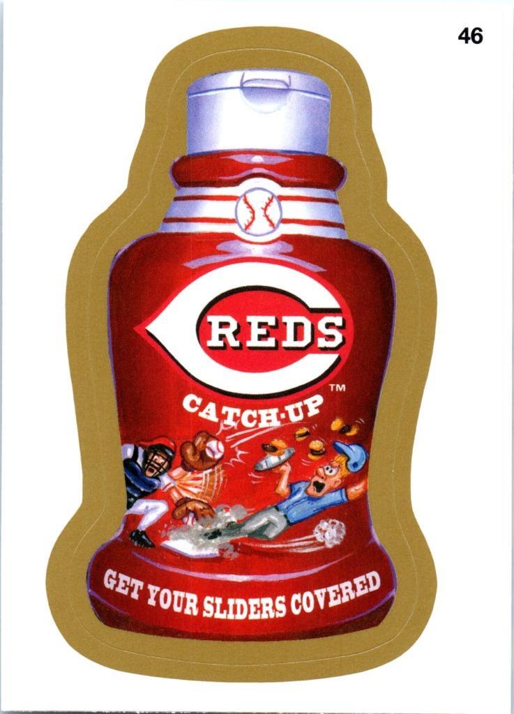 WACKY PACKAGES MLB MAJOR LEAGUE BASEBALL GOLD PARALLEL CARD #46 C REDS CATCH-UP