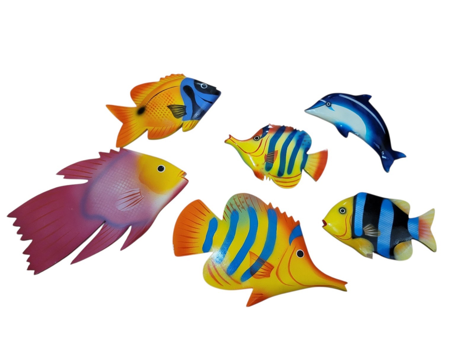 Vintage Colorful Wooden Fish