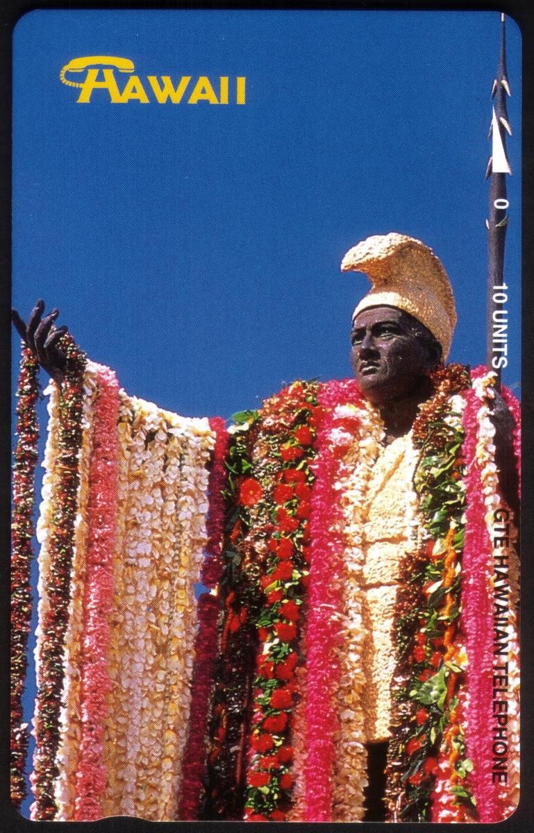 10u King Kamehameha Statue (No ‘Aloha Week’) – Silver Back Phone Card
