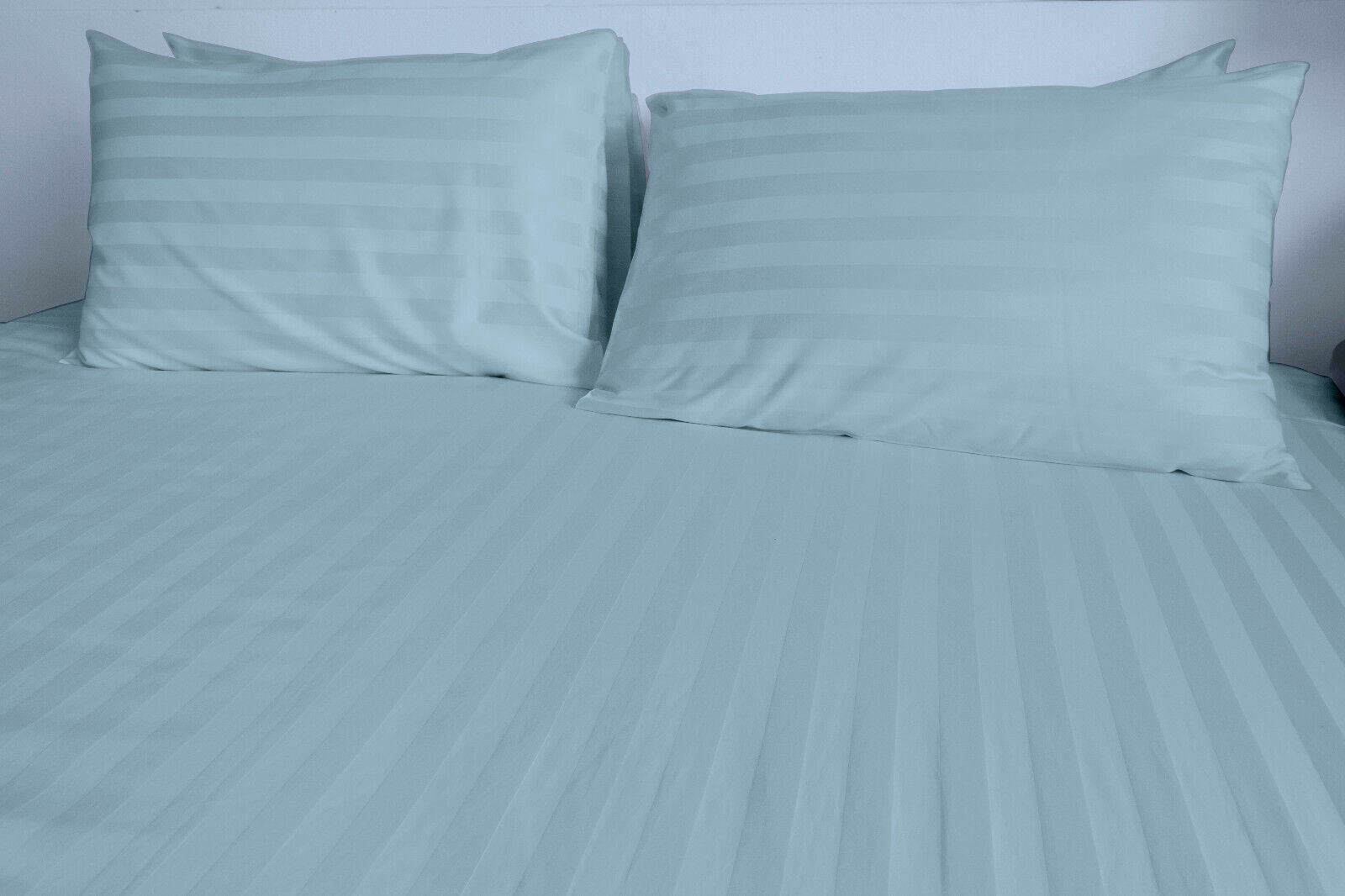 1800 Count Cotton Bamboo Feel Dobby Striped Sheet Set Deep Pockets 4 Piece Set
