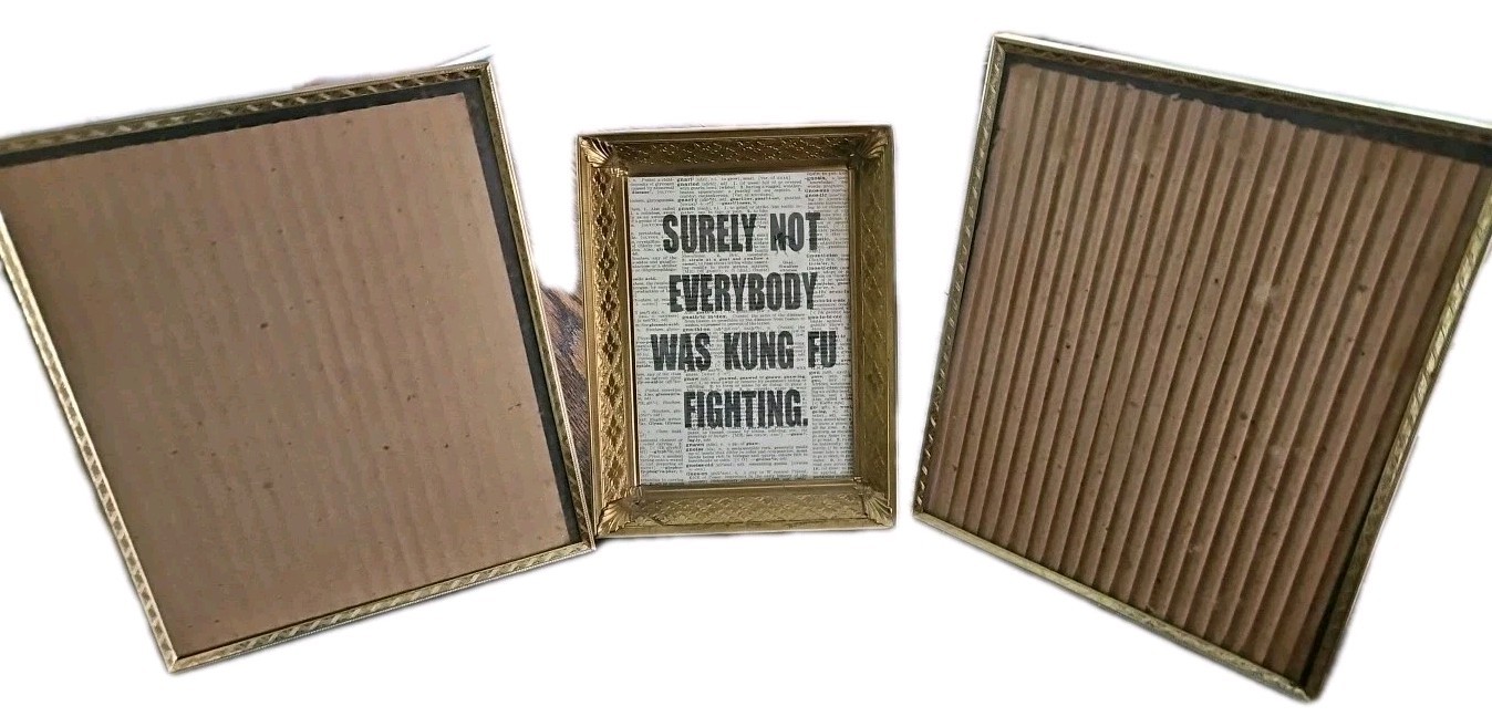 Vintage Ornate Metal Photo Frames Mixed Lot Of 3, 2 @ 9.5 x 7.5 And 1 5×7 Inner
