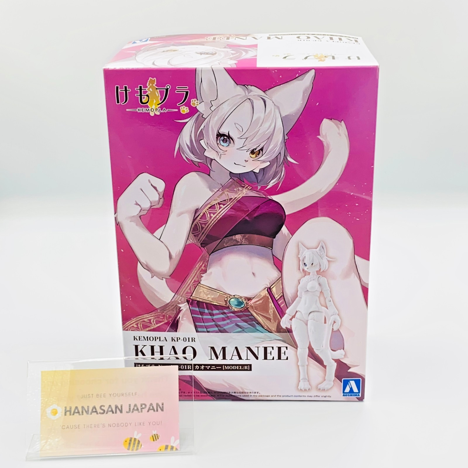 Aoshima KEMOPLA KP-01R Khao Manee Cat 155mm ABS PVC Plastic Model Kit Japan
