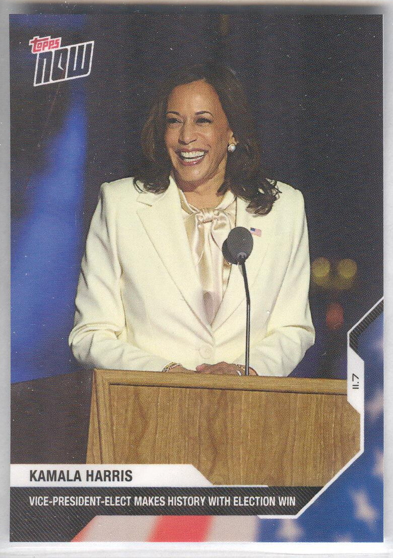 Kamala Harris #11 2021 Topps Now 2020 USA Election PR: 5,045 – History With Win