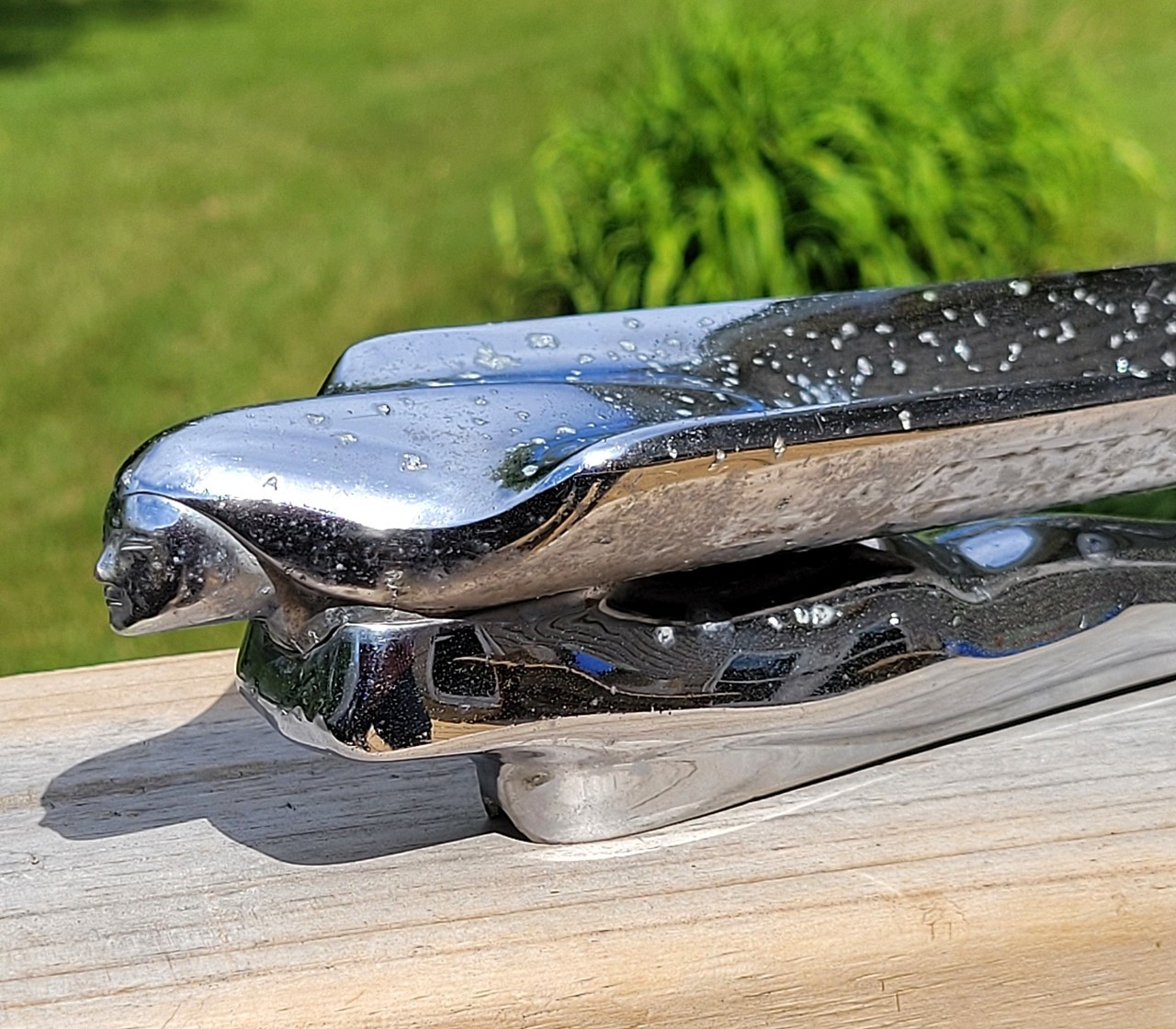 Vtg Nash Car Original Flying Lady Chrome Automobile Hood Ornament 1946 1947 1948