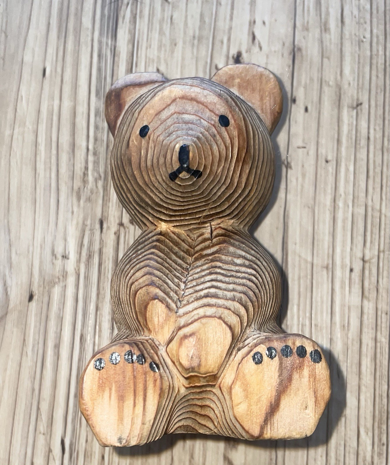4 Inches Tall Wood Bear