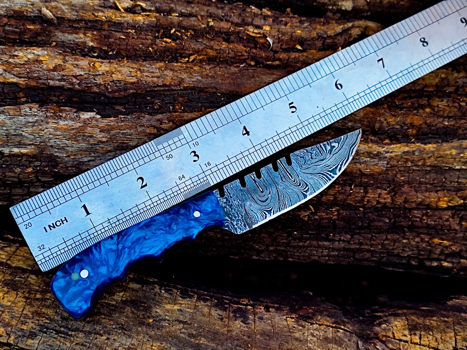 SHARD®™ CUSTOM HAND FORGED Damascus Steel EDC Mini Neck Knife W/Sheath