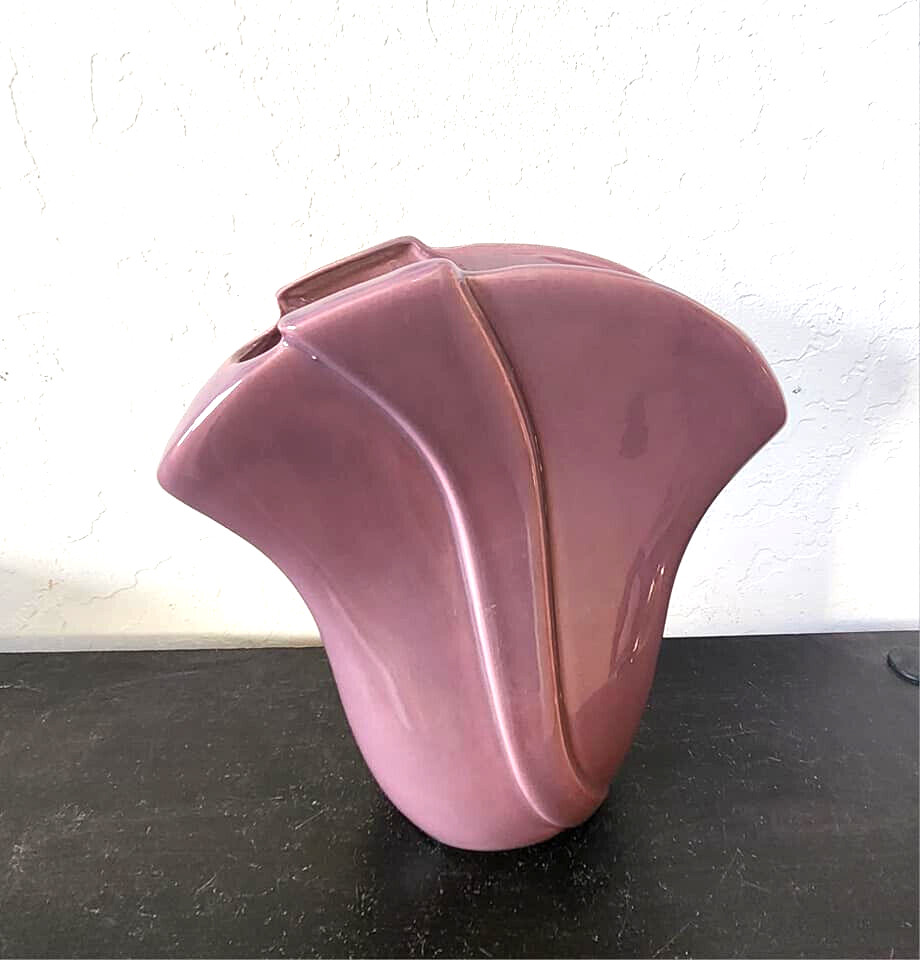 EDMUND RONAKY For Jaru, Art Ceramic Mauve Vase, 1984