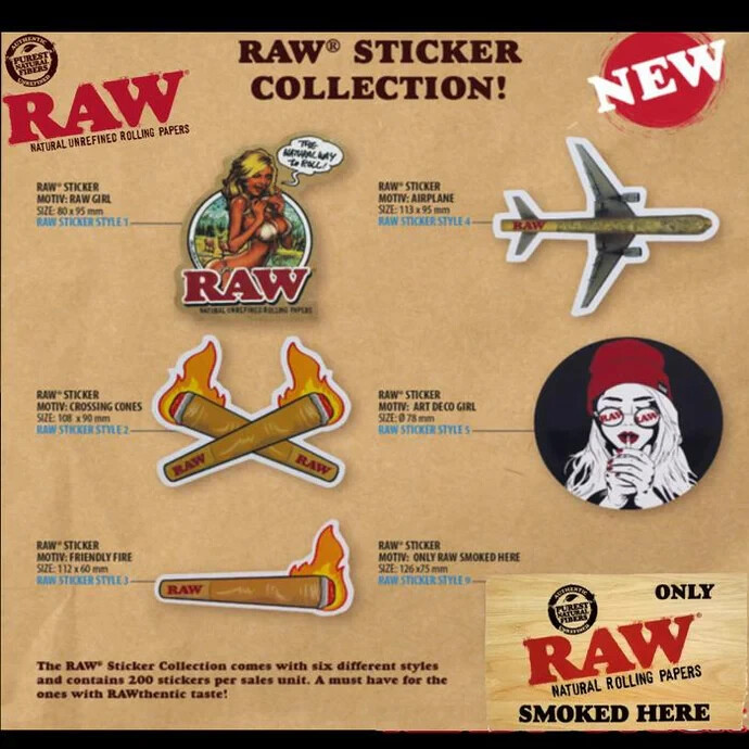RAW Classic Enamel Badge Pin Set – Official Collectible Pins + Free Stickers