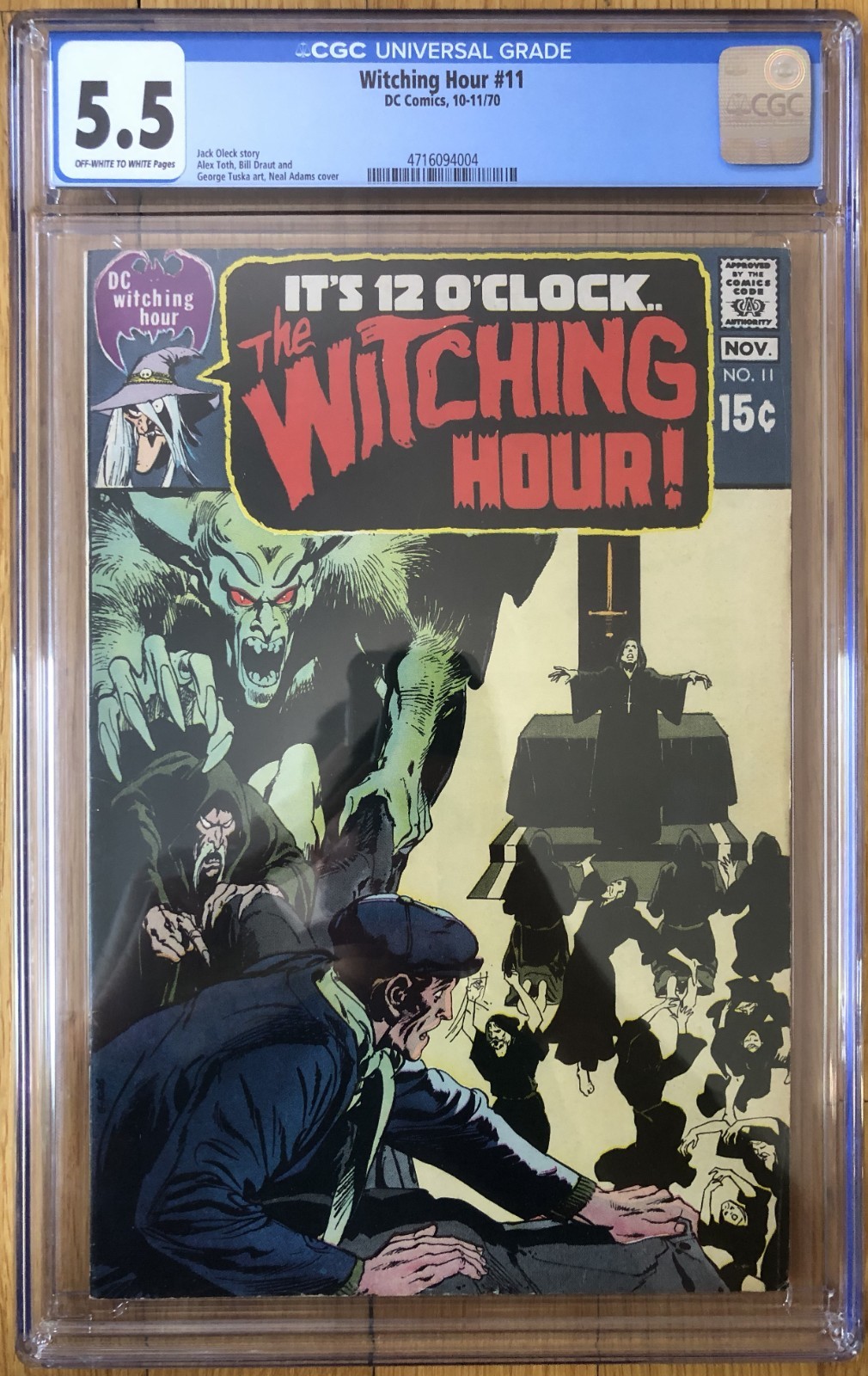 The Witching Hour #11 CGC 5.5 Neal Adams Cover Bronze Age Horror DC Comics 1970