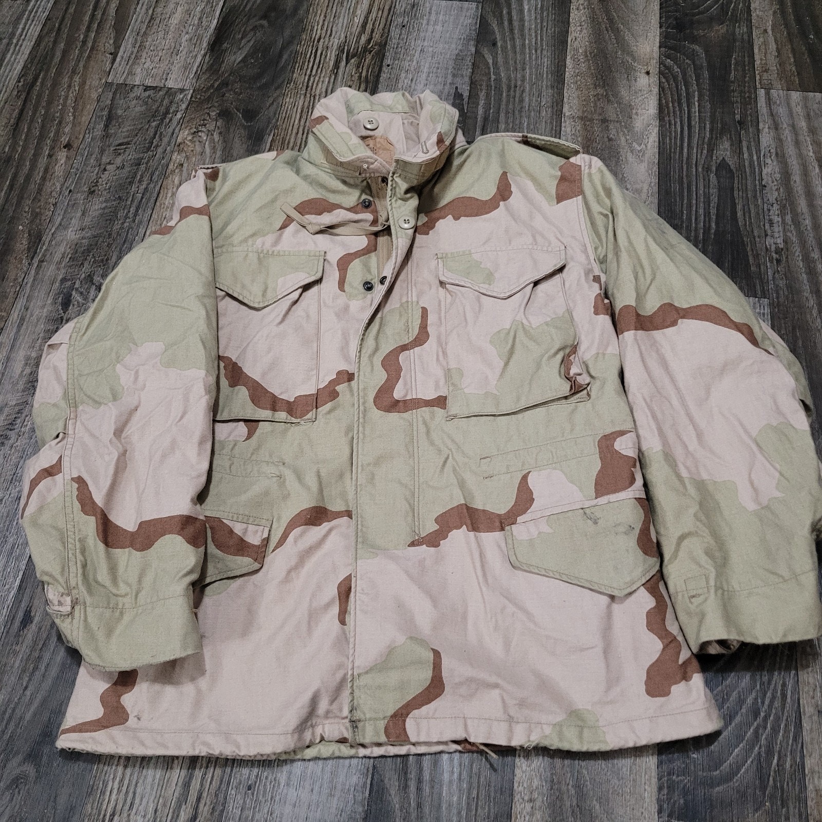 Desert Camouflage Cold Weather Field Jacket Size Small Short 1989 1980s