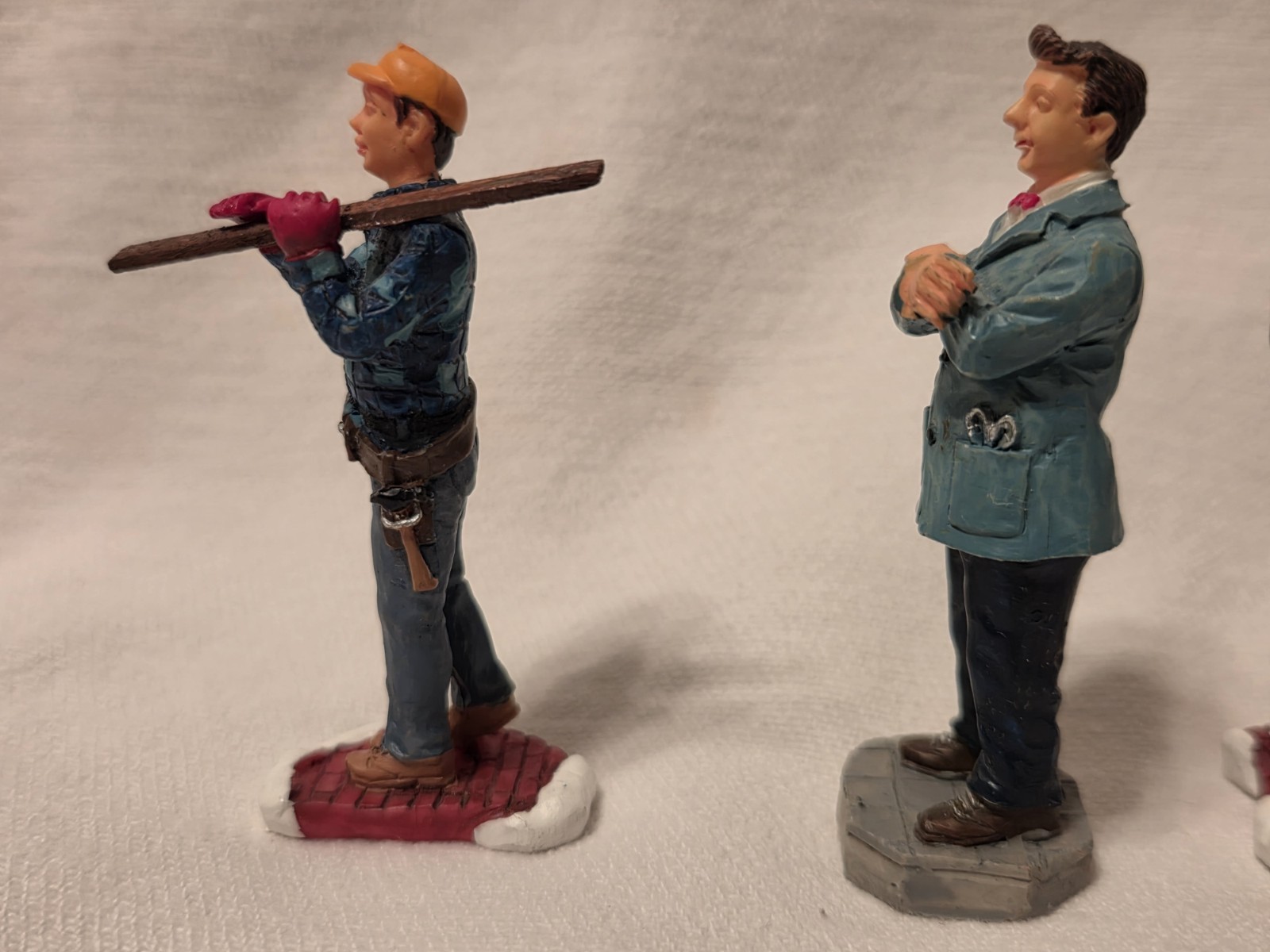 Lemax Doctor Nurse Barber Carpenter Grocery Boy Christmas Village (5 Lot)