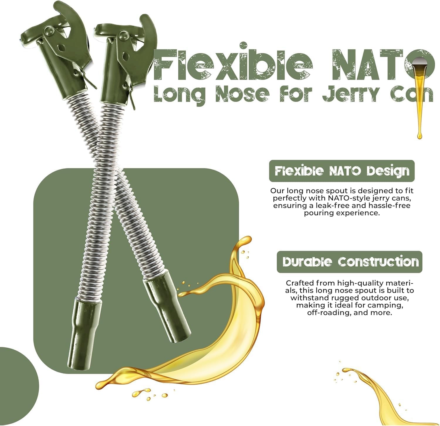 Ultimate NATO Flexible Jerry Can Spout – For Wavian & VALPRO Cans