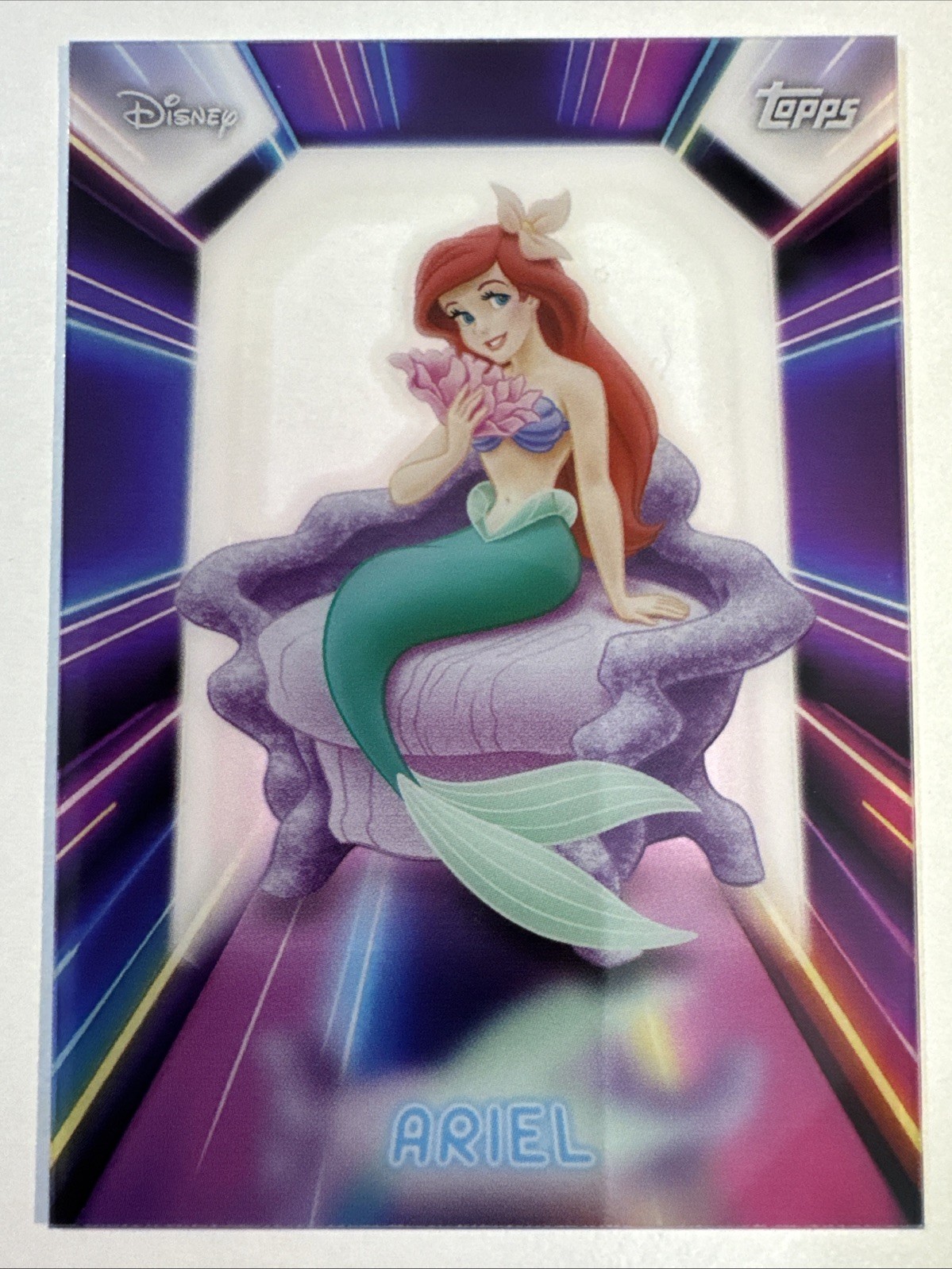 2026 Topps Disney Neon Ariel Illuminated Neon Lights #NPL-3