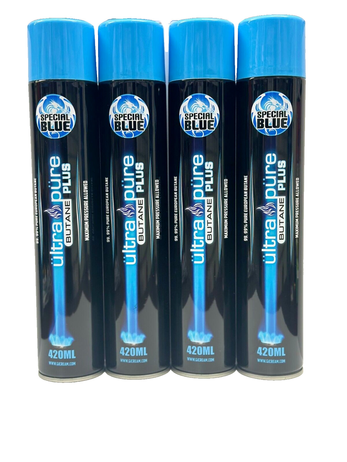 4 can Butane Gas ULTRA PURE PLUS 420 ML Refined Lighter Fuel Refill EUROPE