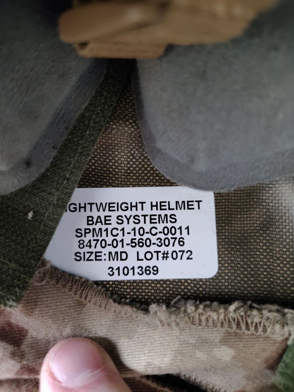 Medium USMC BAE Systems LWH Lightweight Combat Ballistic Helmet Marine Corps