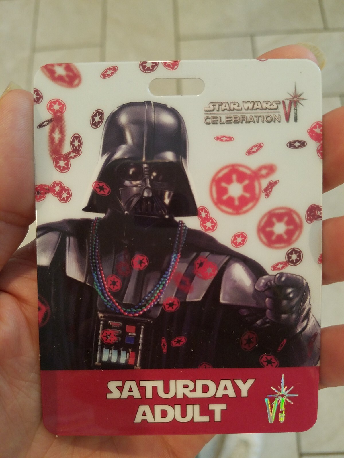 Star Wars Celebration VI 2012 Saturday Adult Badge Darth Vader May The 4TH Be!!