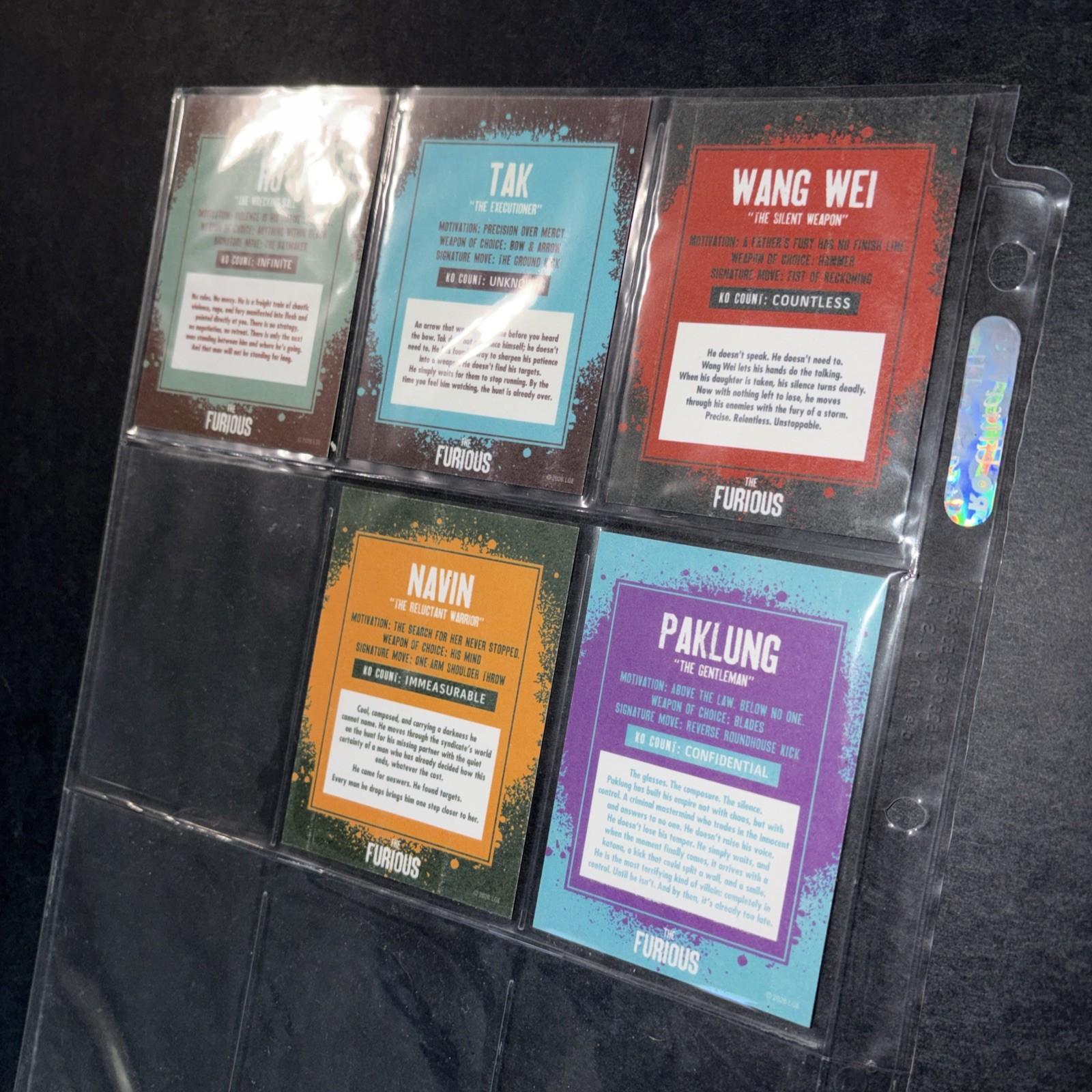 The FURIOUS 2026 Movie Limited Edition Promo Trading Cards Complete Set of 5