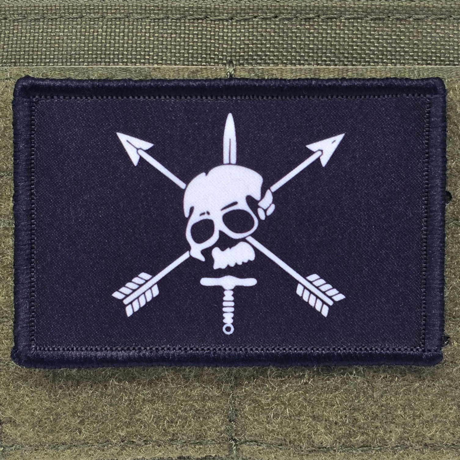 Nous Defions Patch Moral Tactical Meme Special Forces USA Flag Hook & Loop 3×2