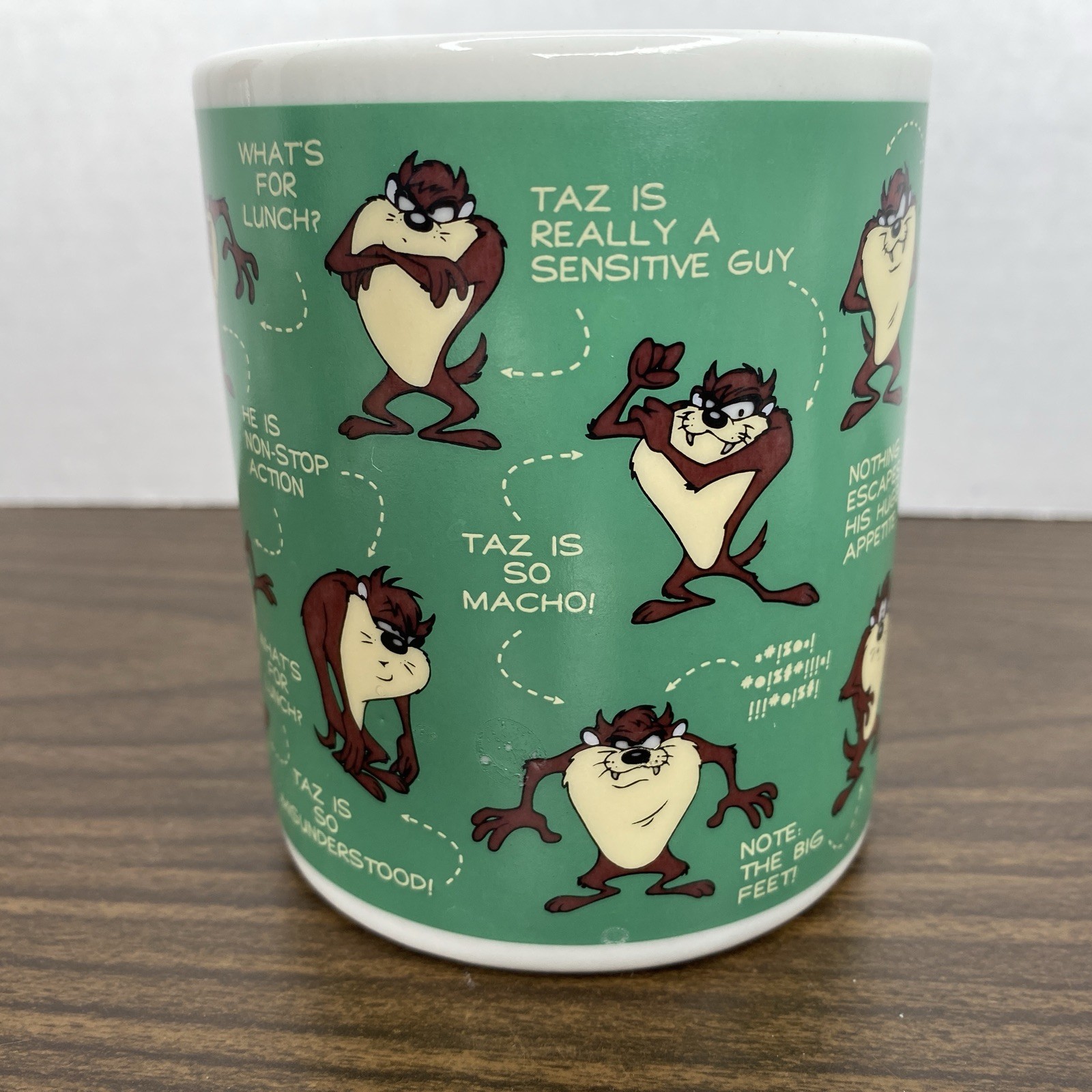 VTG 1994 Warner Bros Studio Store Exclusive Tazmanian Devil Ceramic Coffee Mug