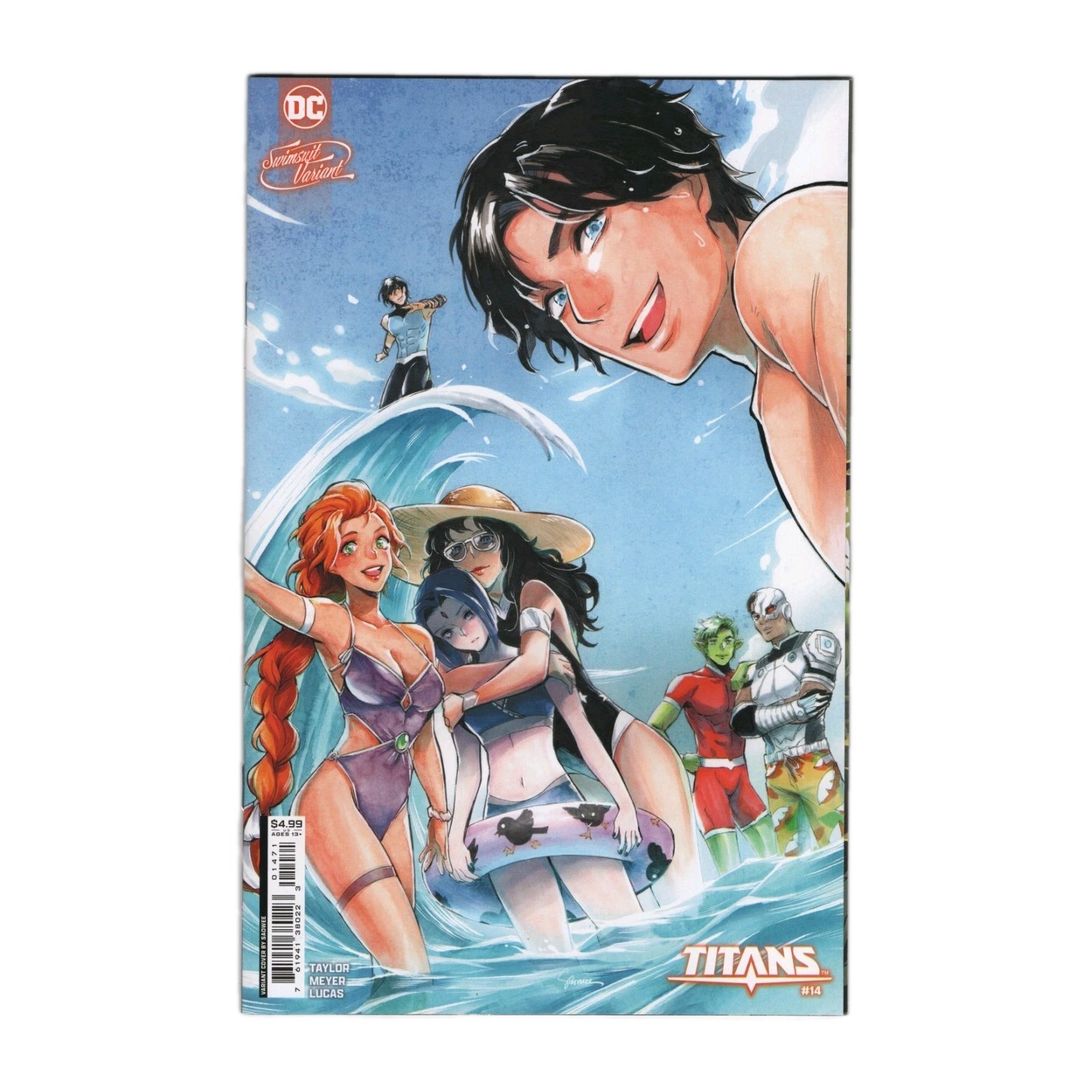 Titans #14 Saowee Swimsuit Variant Nightwing Starfire Raven DC Comics 2023