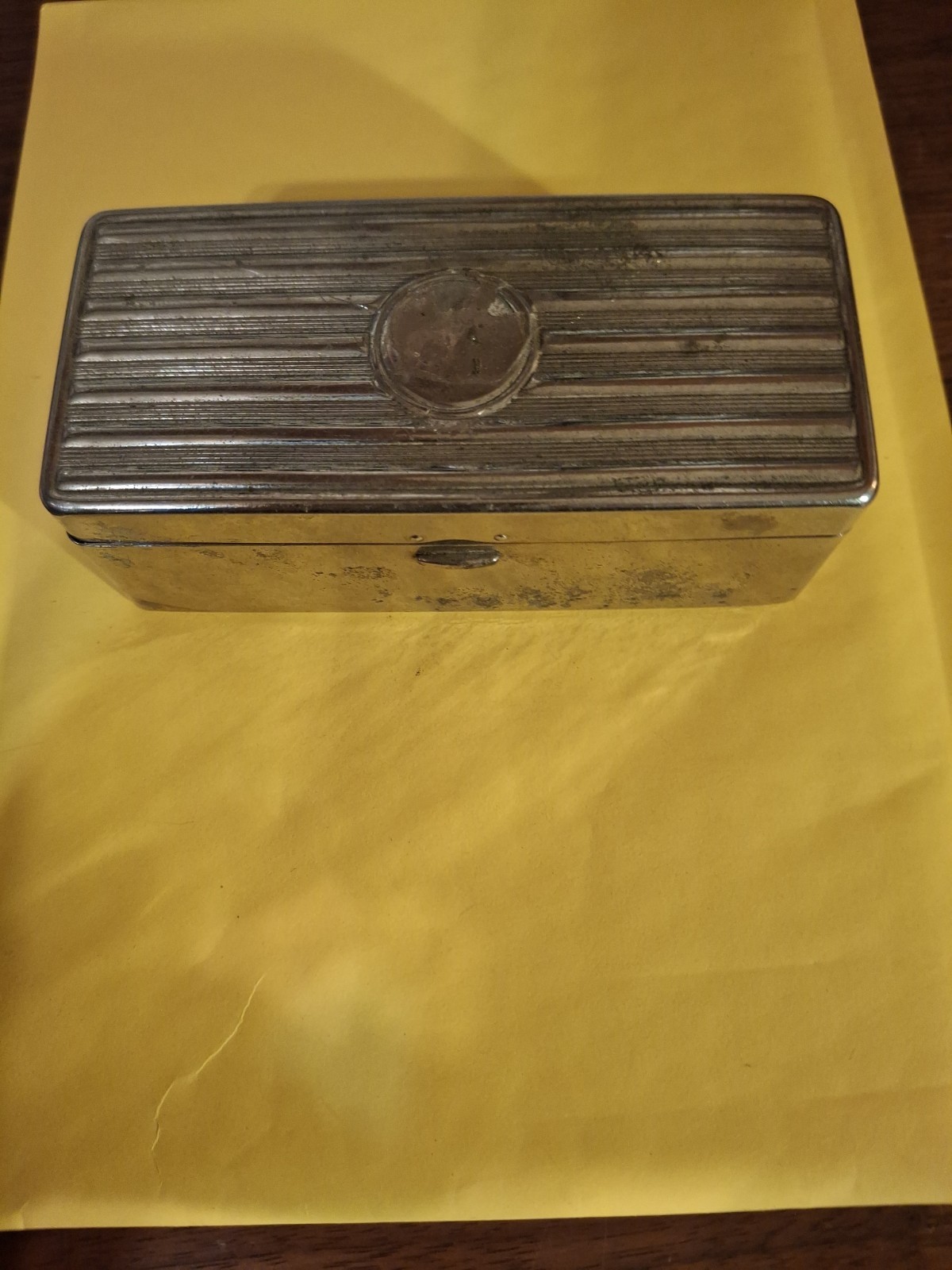 VINTAGE RECTANGULAR SILVER BOX. 4.5″ X 2″ X 1.5″