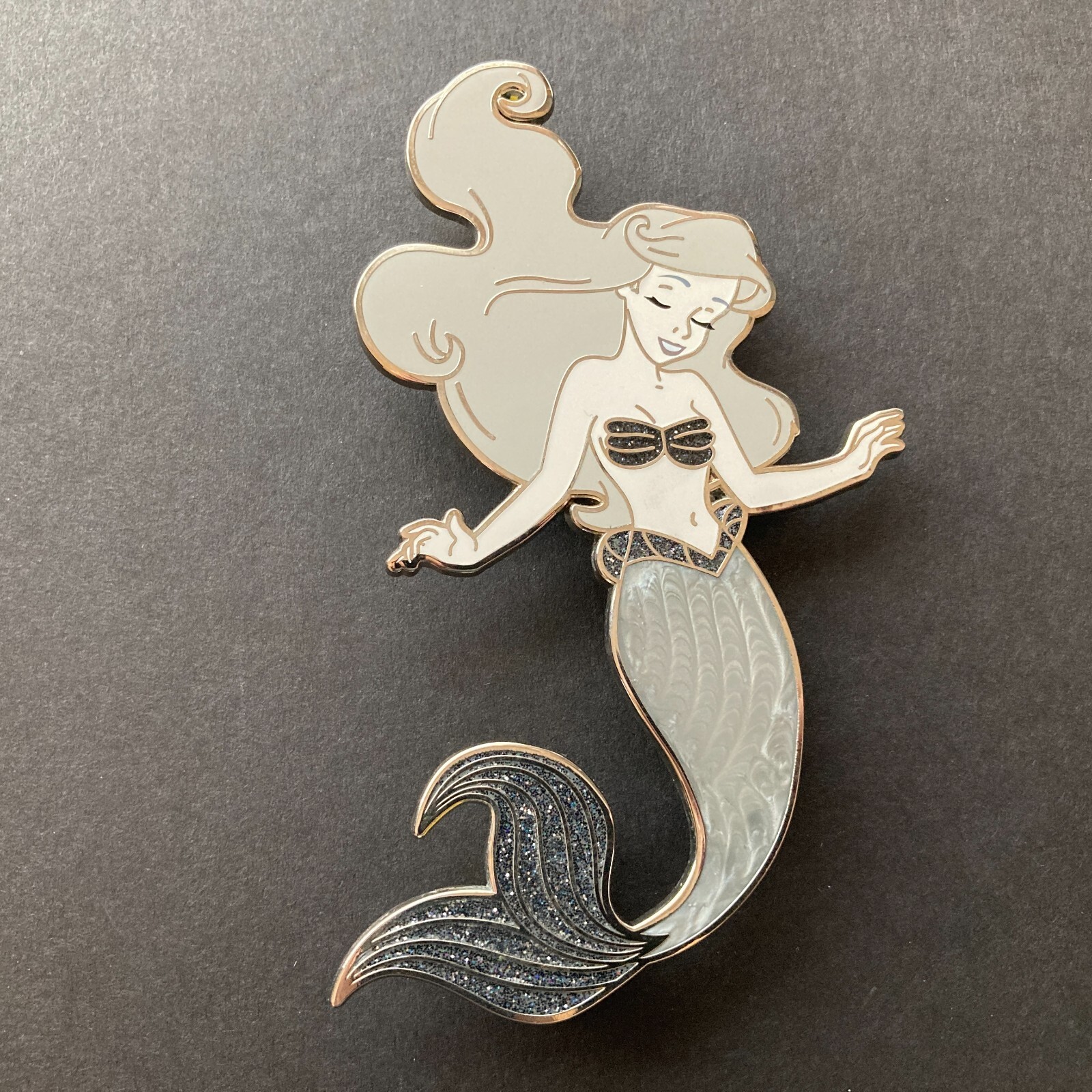 Ariel – Tiffany Black White Silver Metal – Deviant LE FANTASY Disney Pin 0