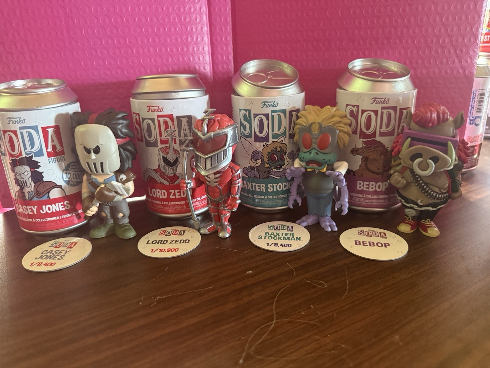 Funko Soda Limited Edition Figure Lot 4 Casey Jones Zedd Baxter Bebop Commons